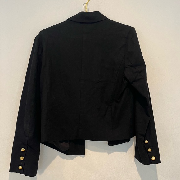 Halston Black Blazer with Gold Buttons Size Medium - Picture 4 of 4